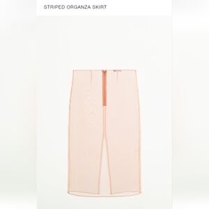 ZARA stripped organza skirt